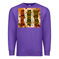 Purple pumpkins leaves flannels hayrides football Premium Sweatshirt - texasbilliewilder