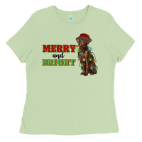 Matcha merry and bright labrador Ladies Tee - RanaPortraitStore