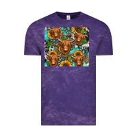 Cloud Purple long haired shaggy cow western Vintage Tee - Jasminsmagicworld