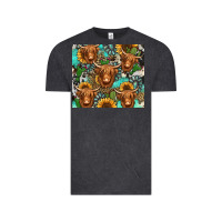 Vintage Black long haired shaggy cow western Vintage Tee - Jasminsmagicworld