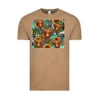 Vintage Coffee long haired shaggy cow western Vintage Tee - Jasminsmagicworld
