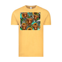 Vintage Mustard long haired shaggy cow western Vintage Tee - Jasminsmagicworld