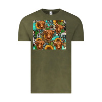 Vintage Olive long haired shaggy cow western Vintage Tee - Jasminsmagicworld