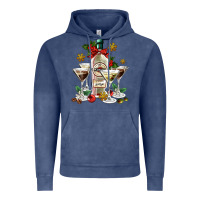 Vintage Denim Christmas martini  and martini bottle Vintage Hoodie - AdoDesignShop