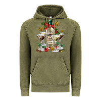 Vintage Olive Christmas martini  and martini bottle Vintage Hoodie - AdoDesignShop