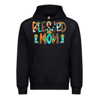 Black Blessed Mom Urban Hoodie - CowCowDesign
