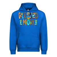 Cobalt Blessed Mom Urban Hoodie - CowCowDesign