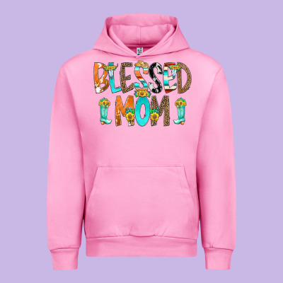 Blessed Mom Urban Hoodie Designed By Cowcowdesign
