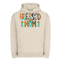 Pigment French Oak Blessed Mom Urban Hoodie - CowCowDesign