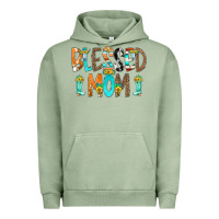 Pigment Oil Green Blessed Mom Urban Hoodie - CowCowDesign