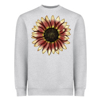 Heather Grey strawberry blonde sunflower Heavyweight Sweatshirt - LillyAllenDesigns
