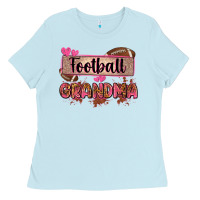 Baby Blue football grandma with leopard Ladies Tee - Zillion Design Studio