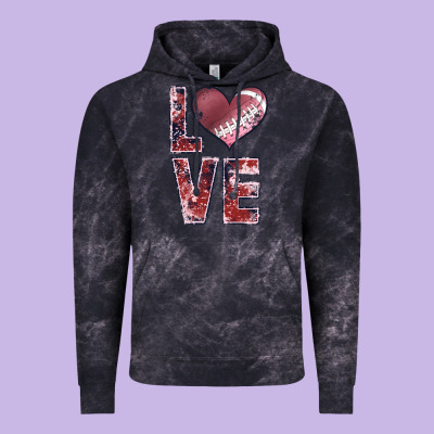 Football Love Vintage Hoodie Designed By Jahusdesignshop
