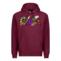Burgundy Halloween CMA Certified Medical Assistant Premium Hoodie - NancyCooperArtShop