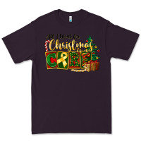 Plum all i want for christmas is cure childhood cancer Premium Tee - FaDigitalArtStudio