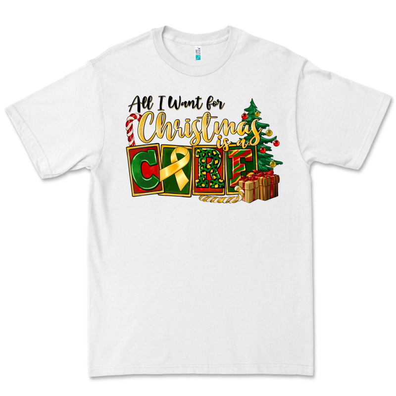 All I Want For Christmas Is Cure Childhood Cancer Premium Tee by FaDigitalArtStudio | Teevron