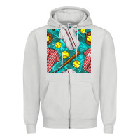 Dove Grey softball uniform glove and bat with field seamless pattern Zipper Hoodie - BundleAndBundleShop