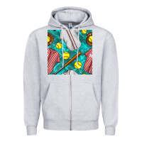 Heather Grey softball uniform glove and bat with field seamless pattern Zipper Hoodie - BundleAndBundleShop