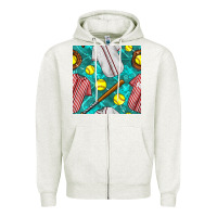Oatmeal Heather softball uniform glove and bat with field seamless pattern Zipper Hoodie - BundleAndBundleShop