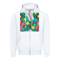 White softball uniform glove and bat with field seamless pattern Zipper Hoodie - BundleAndBundleShop