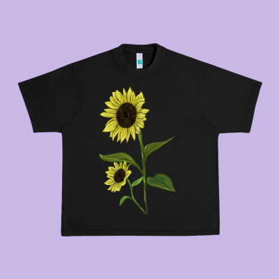 Buttercream Sunflower Urban Heavy Tee Designed By Lillyallendesigns
