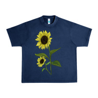 Navy Buttercream Sunflower Urban Heavy Tee - LillyAllenDesigns