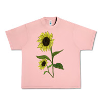 Salmon Buttercream Sunflower Urban Heavy Tee - LillyAllenDesigns