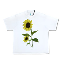 White Buttercream Sunflower Urban Heavy Tee - LillyAllenDesigns