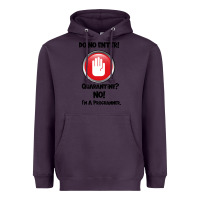 Plum I'm Not In Quarantine I'm A Programmer Heavyweight Hoodie - Bettercallsaul