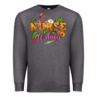 Charcoal Heather Nurse off duty Premium Sweatshirt - NancyCooperArtShop