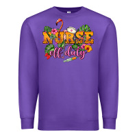Purple Nurse off duty Premium Sweatshirt - NancyCooperArtShop