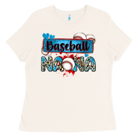 Bone baseball nana with leopard Ladies Tee - Zillion Design Studio