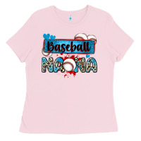 Bubblegum Pink baseball nana with leopard Ladies Tee - Zillion Design Studio