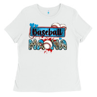 White baseball nana with leopard Ladies Tee - Zillion Design Studio