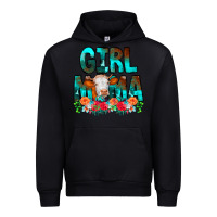Black Girl Mama Flowers Cow Urban Hoodie - CowCowDesign