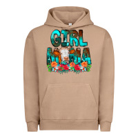 Pigment Burro Girl Mama Flowers Cow Urban Hoodie - CowCowDesign