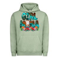 Pigment Oil Green Girl Mama Flowers Cow Urban Hoodie - CowCowDesign