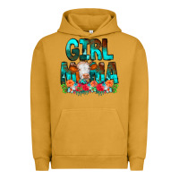 Pigment Peanut Butter Girl Mama Flowers Cow Urban Hoodie - CowCowDesign