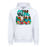 White Girl Mama Flowers Cow Urban Hoodie - CowCowDesign