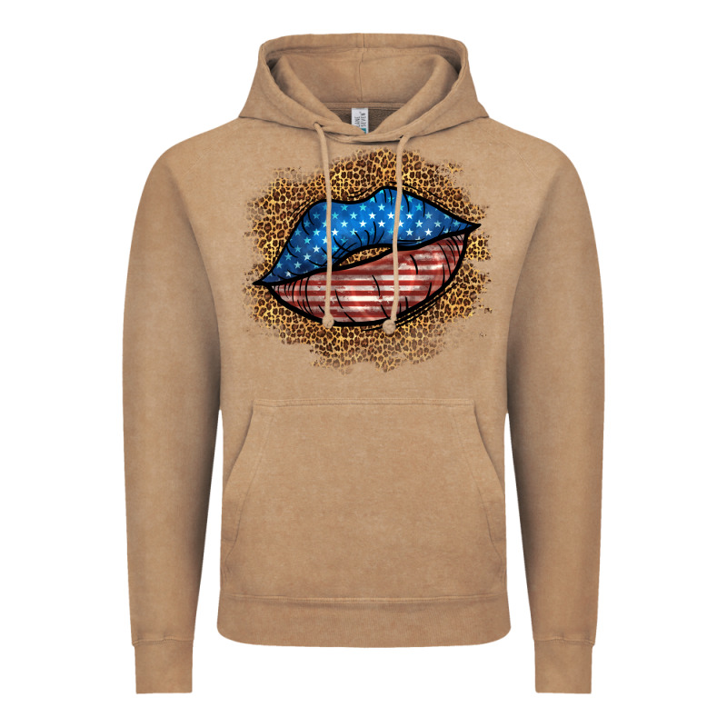 Western 4 Of July Lips Vintage Hoodie by BundleAndBundleShop | Teevron