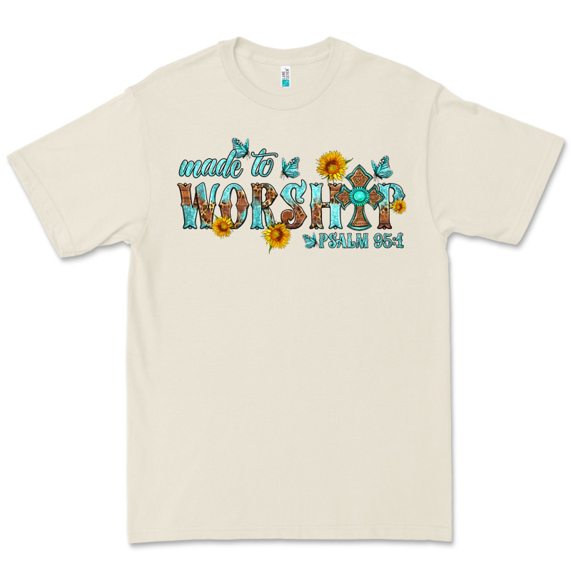 Made To Worship With Sunflowers Premium Tee by HRA Design Shop | Teevron