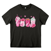 Asphalt breast cancer coffee cups Heavy Core Tee - Zillion Design Studio