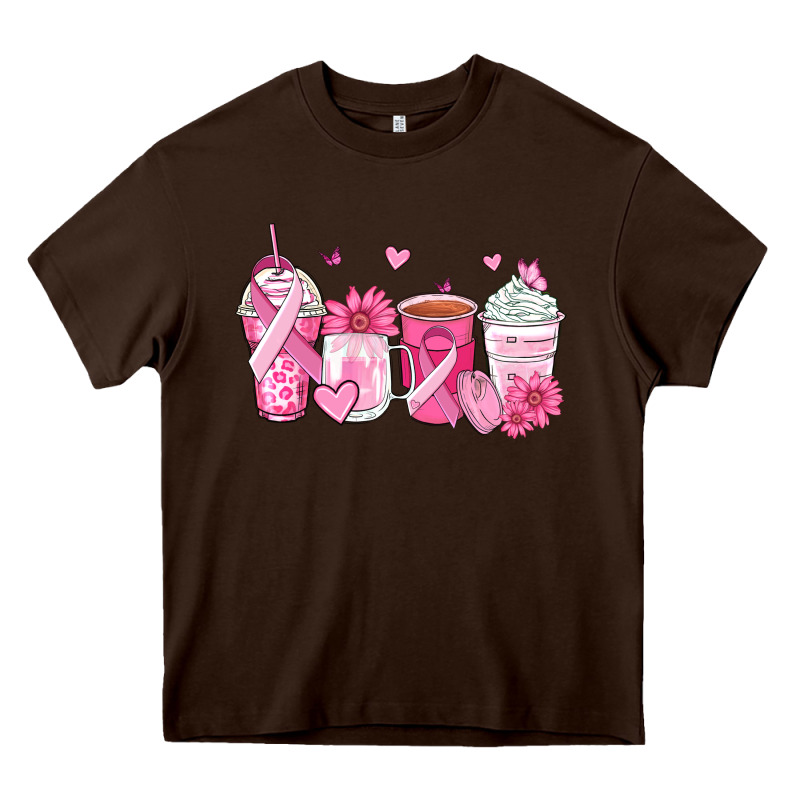 Breast Cancer Coffee Cups Heavy Core Tee by Zillion Design Studio | Teevron