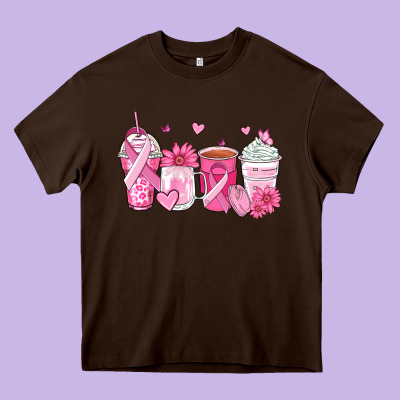Breast Cancer Coffee Cups Heavy Core Tee Designed By Zillion Design Studio
