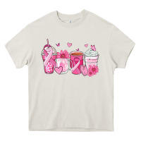 Cream breast cancer coffee cups Heavy Core Tee - Zillion Design Studio