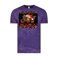 Cloud Purple joy shaggy cow christmas Vintage Tee - Jasminsmagicworld