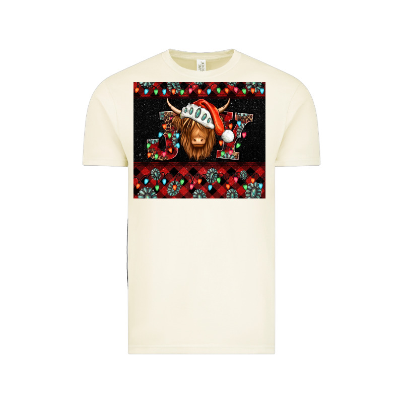 Joy Shaggy Cow Christmas Vintage Tee by Jasminsmagicworld | Teevron