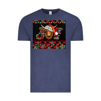 Vintage Denim joy shaggy cow christmas Vintage Tee - Jasminsmagicworld