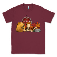 Burgundy Red Barn Farm Animals Classic Tee - Jasminsmagicworld