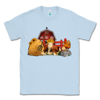 Dusty Blue Red Barn Farm Animals Classic Tee - Jasminsmagicworld
